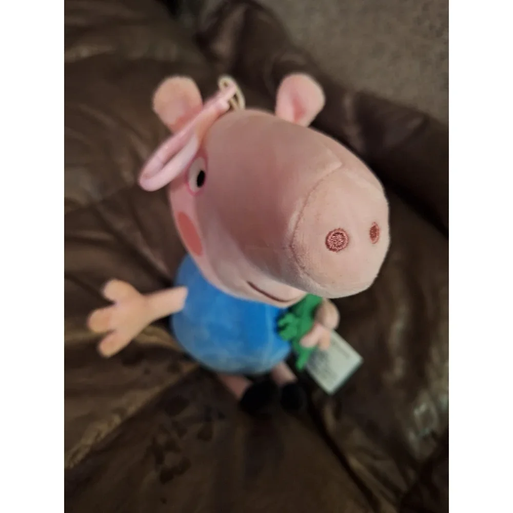 Peppas Brother George Pig w/Dinosaur-Ty Stuffed Animal/Plush 7 